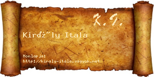 Király Itala névjegykártya